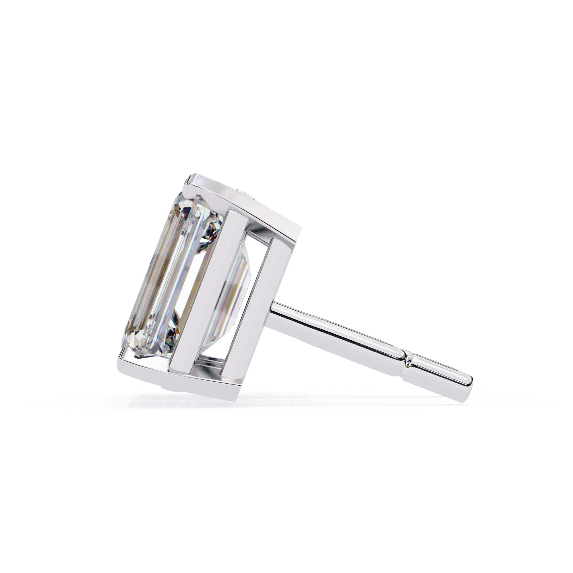 Emerald Cut Lab Diamond Studs Earring