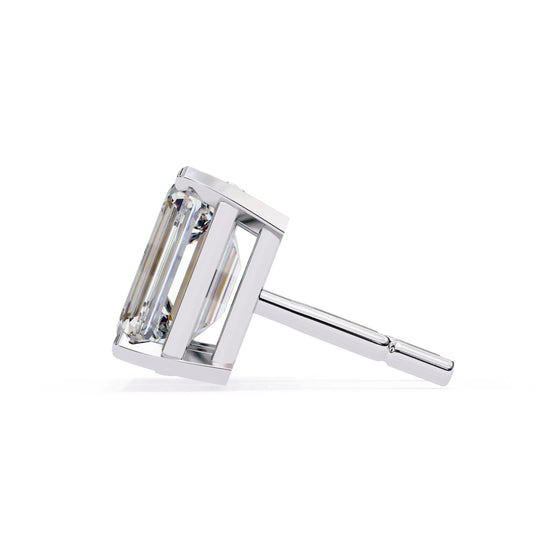 Emerald Cut Lab Diamond Studs Earring