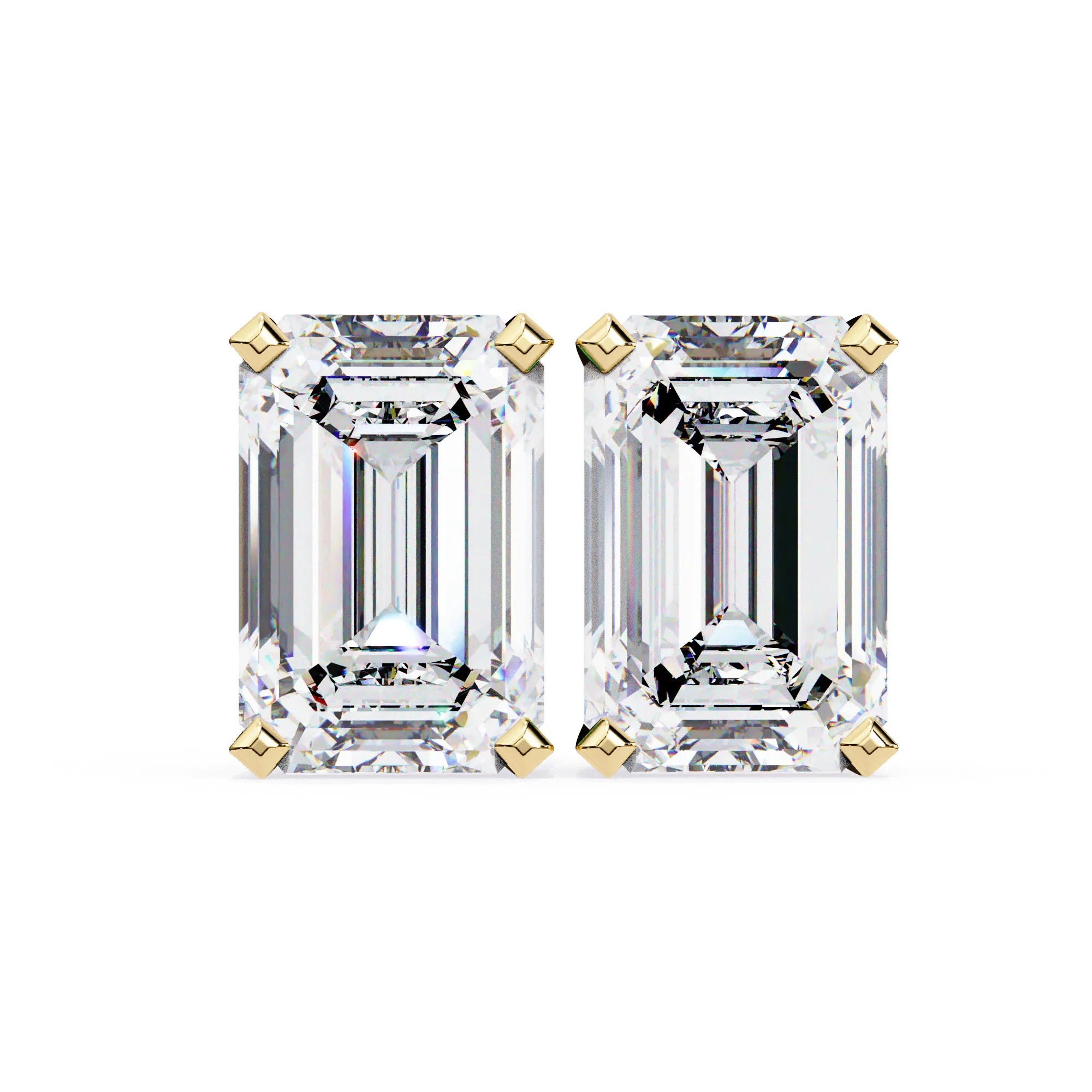 Emerald Cut Lab Diamond Studs Earring