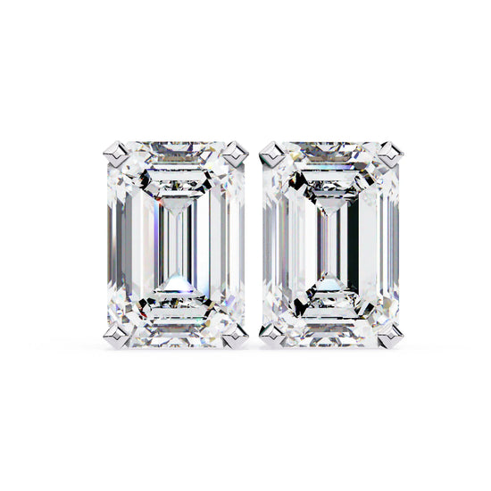 Emerald Cut Lab Diamond Studs Earring