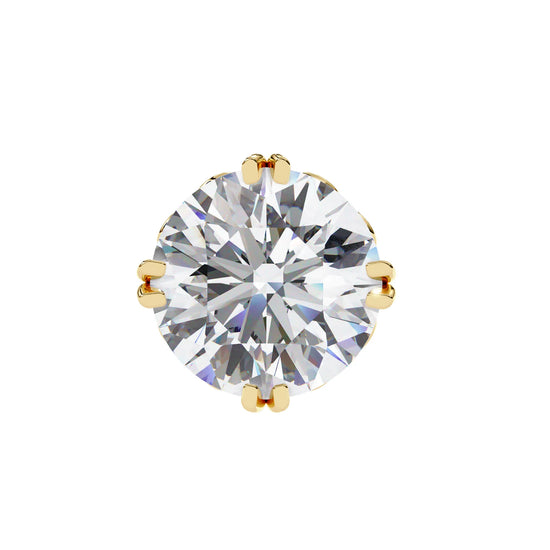 Vintage Style Round Lab Diamond Studs Earring