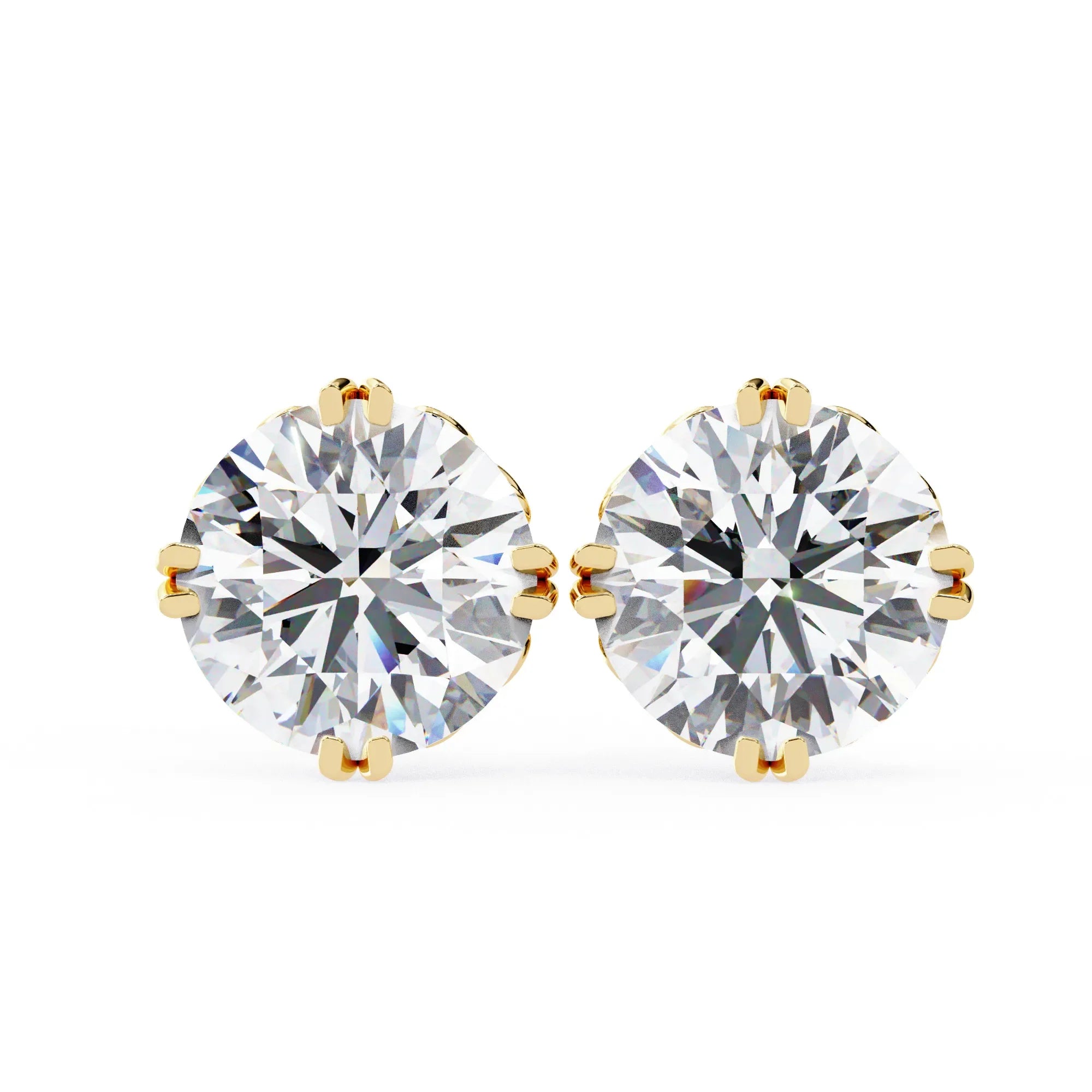 Vintage Style Round Lab Diamond Studs Earring