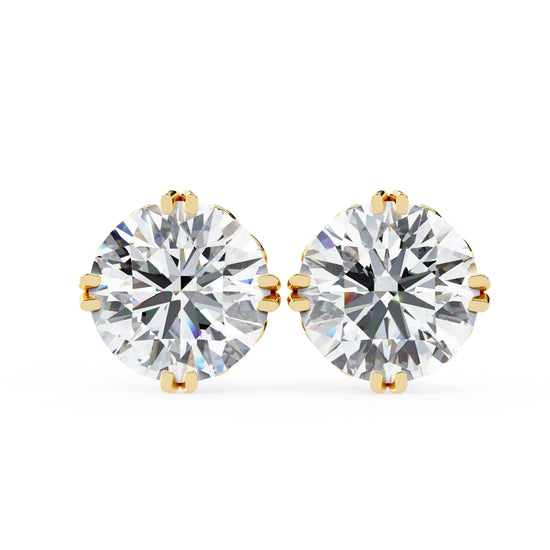 Vintage Style Round Lab Diamond Studs Earring
