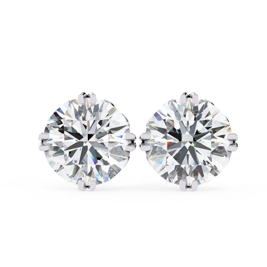 Vintage Style Round Lab Diamond Studs Earring