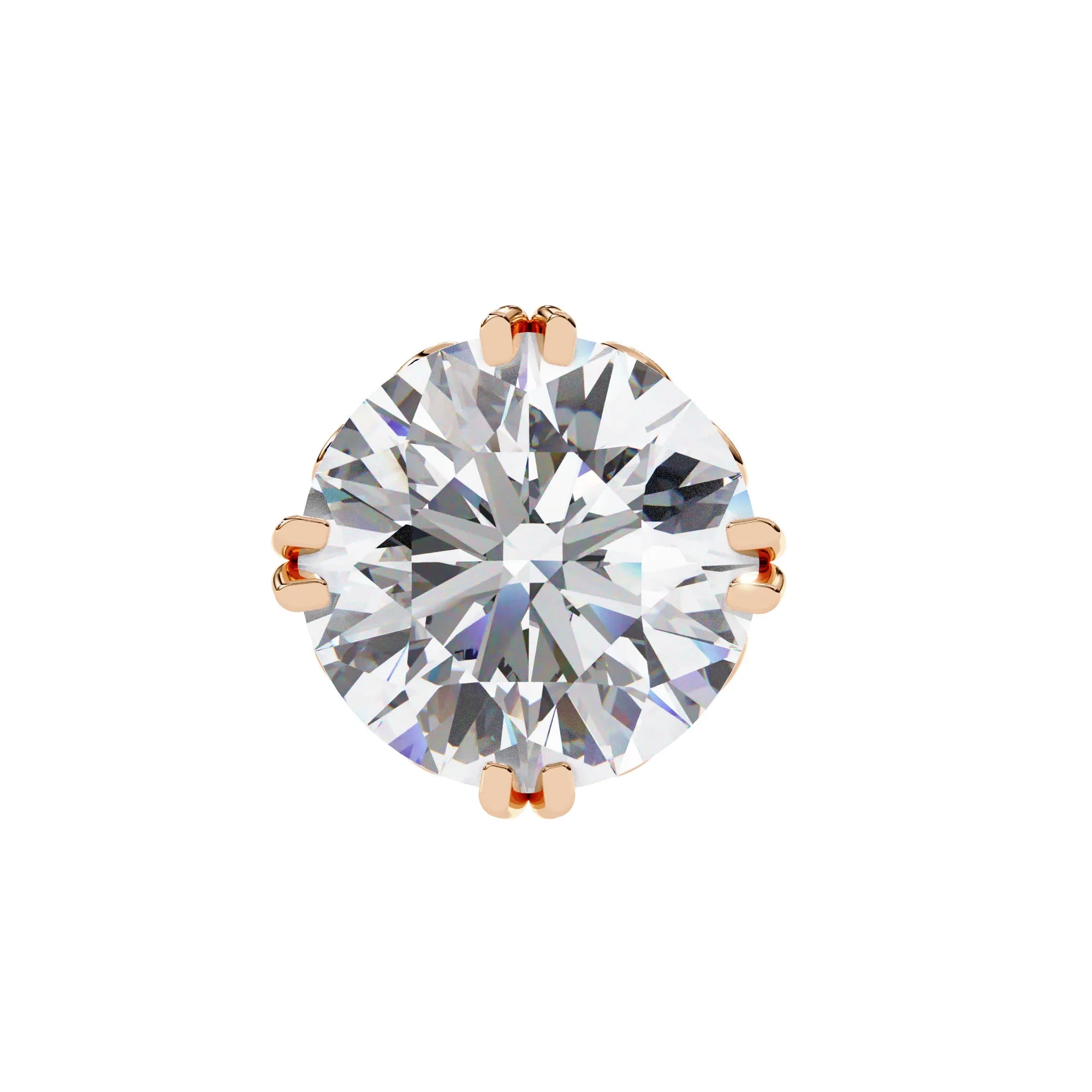 Vintage Style Round Lab Diamond Studs Earring