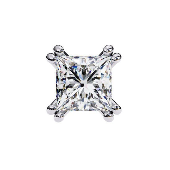 Double Prong Cushion Cut Lab Diamond Studs Earring