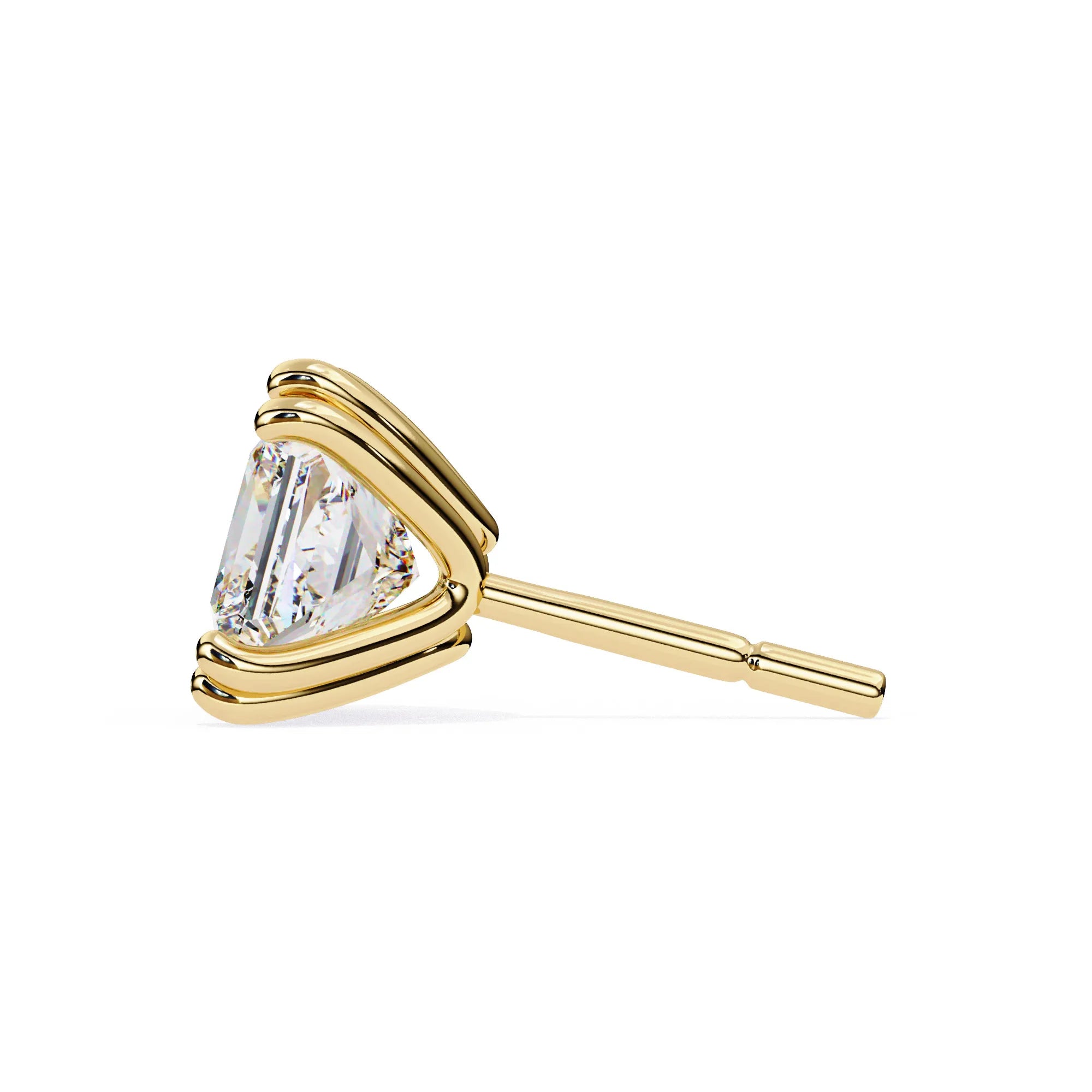 Double Prong Cushion Cut Lab Diamond Studs Earring