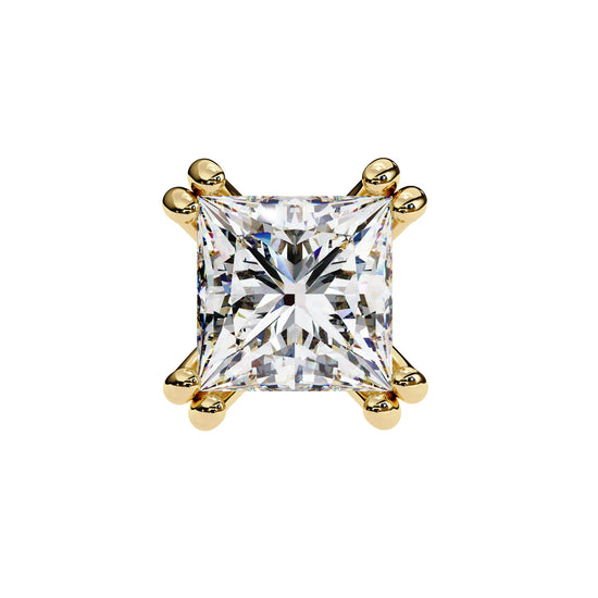 Double Prong Cushion Cut Lab Diamond Studs Earring