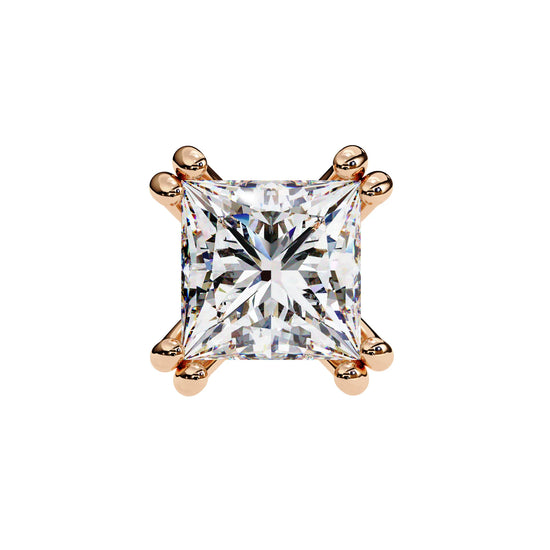 Double Prong Cushion Cut Lab Diamond Studs Earring