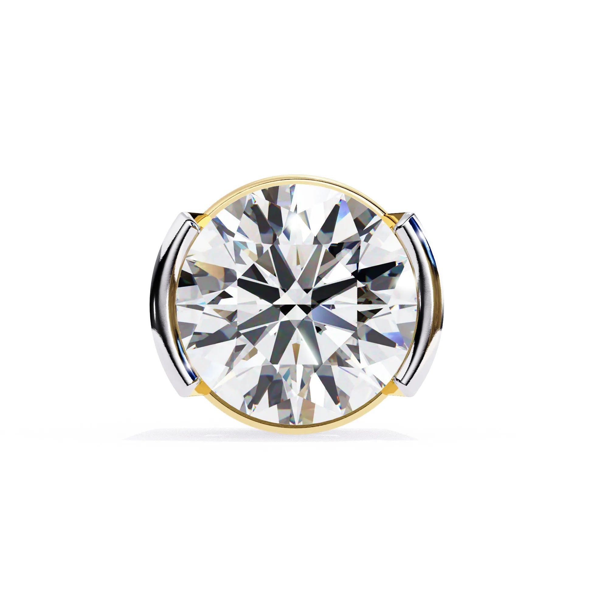 Half Bezel Glam Lab Diamond Studs