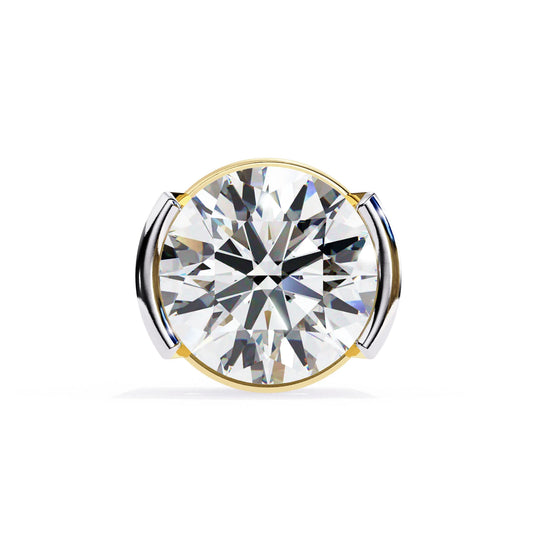 Half Bezel Glam Lab Diamond Studs