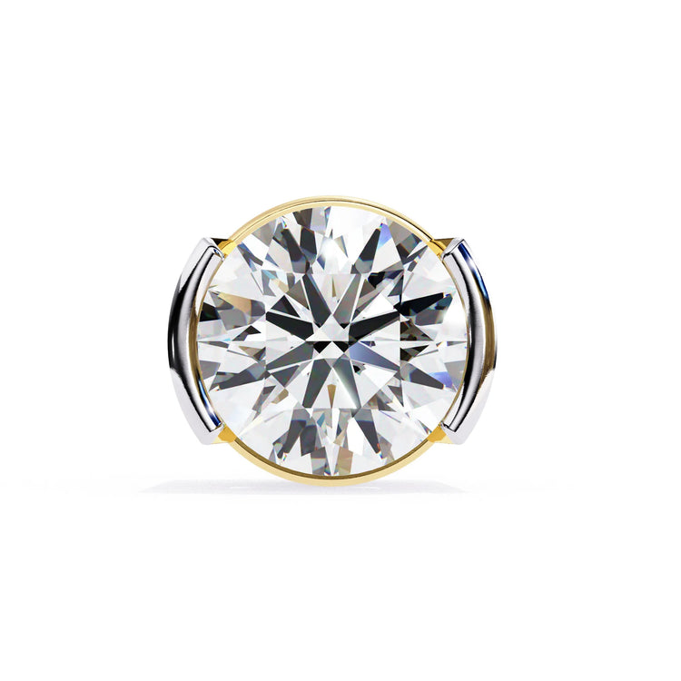 Half Bezel Glam Lab Diamond Studs