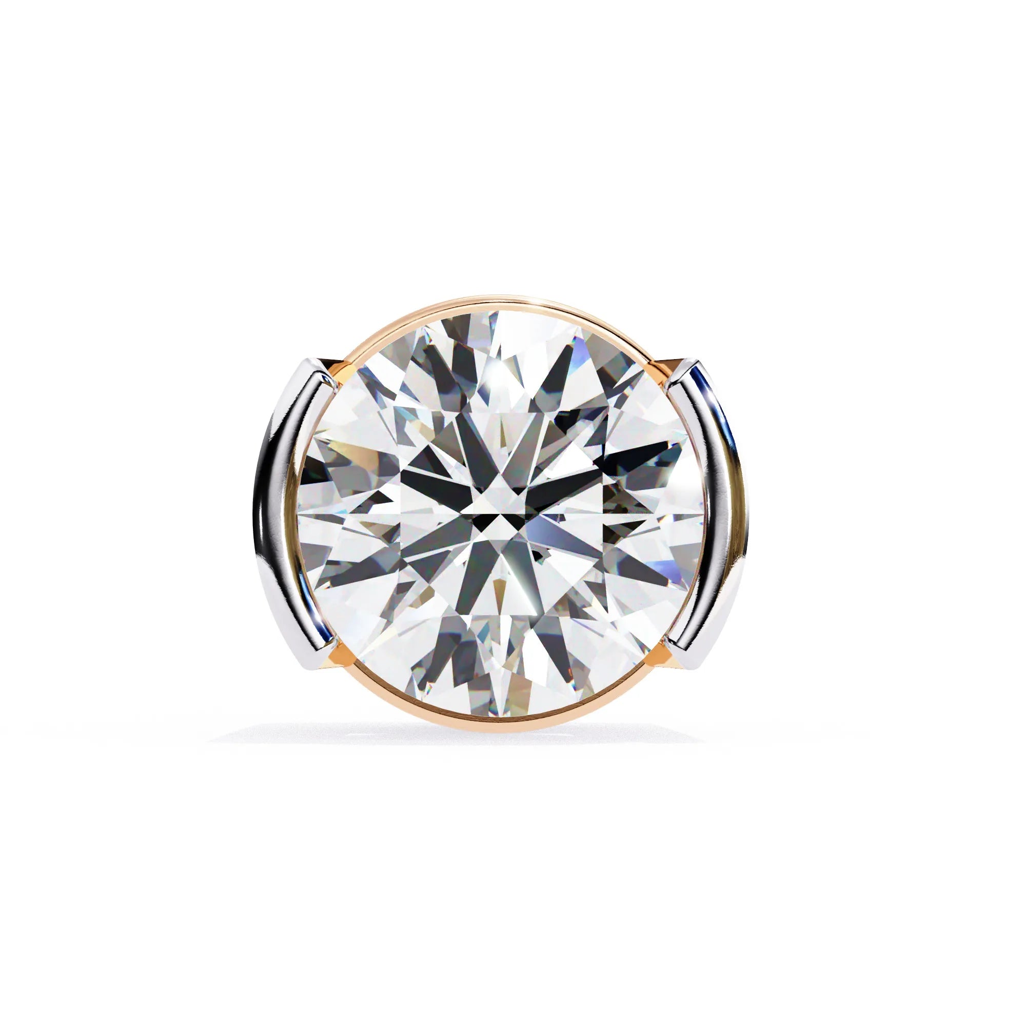 Half Bezel Glam Lab Diamond Studs