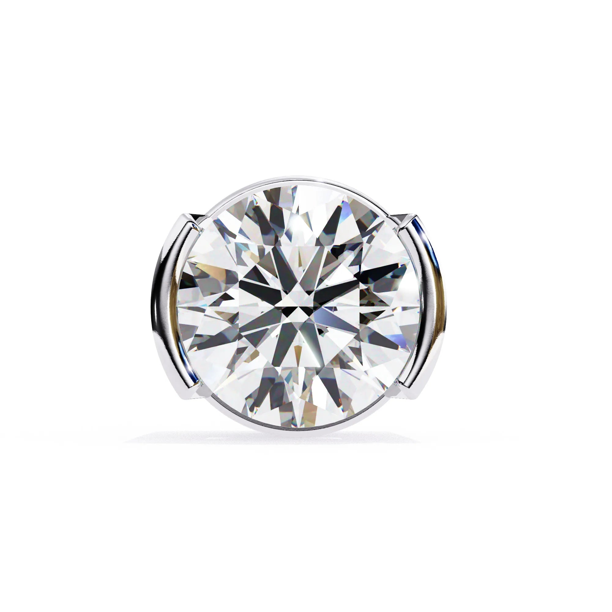 Half Bezel Glam Lab Diamond Studs