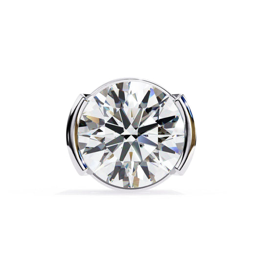 Half Bezel Glam Lab Diamond Studs