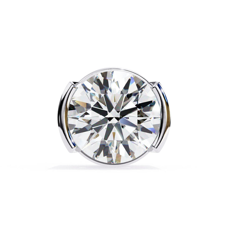 Half Bezel Glam Lab Diamond Studs