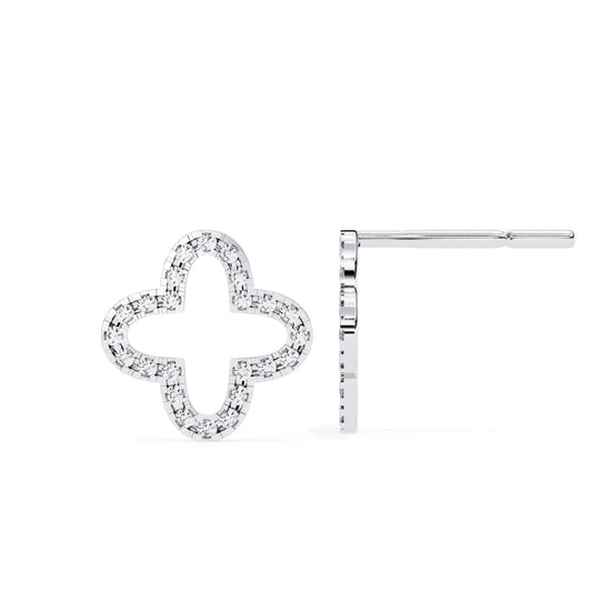 Lab Diamond Clover Studs Earring
