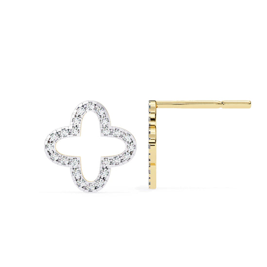 Lab Diamond Clover Studs Earring