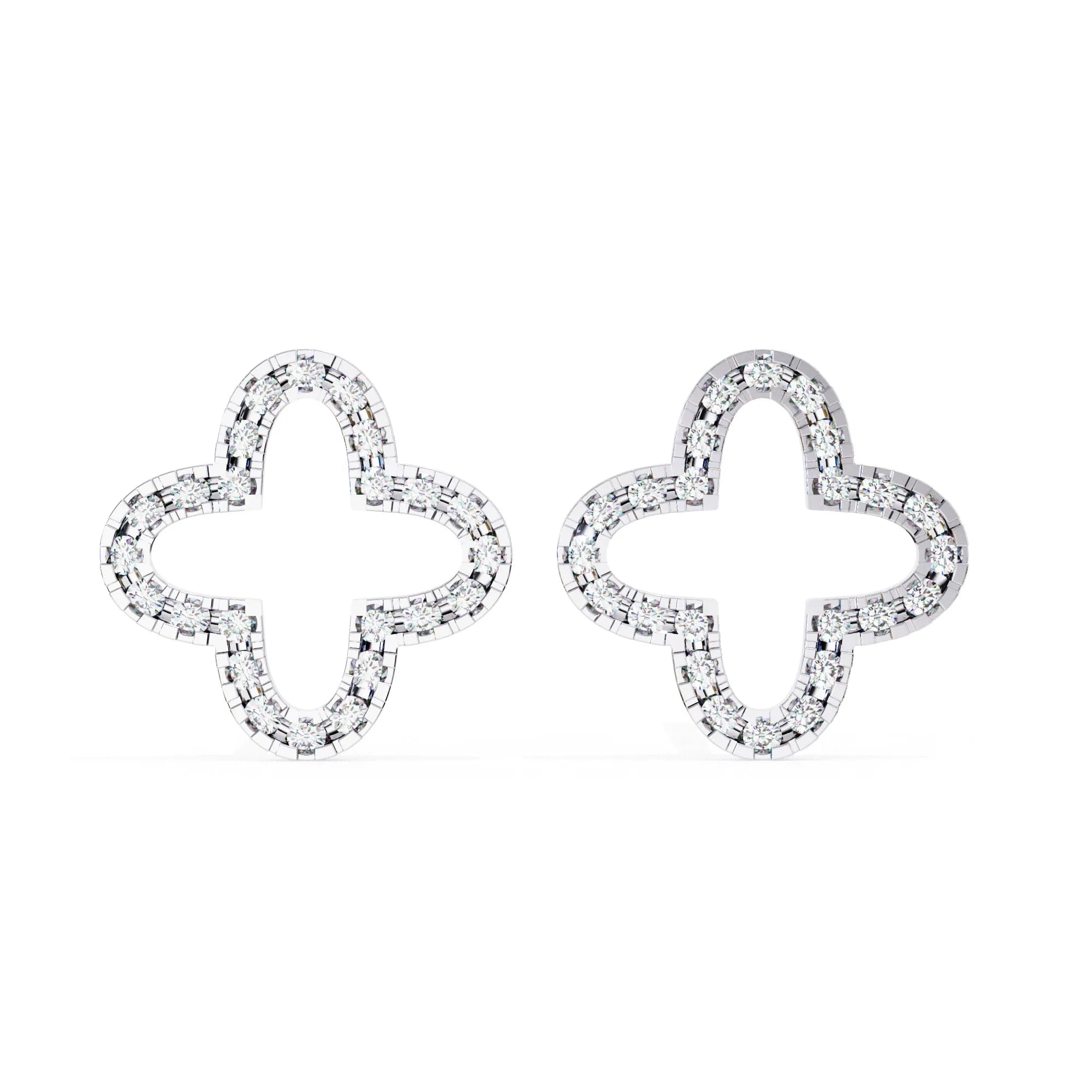 Lab Diamond Clover Studs Earring