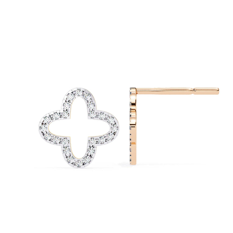 Lab Diamond Clover Studs Earring
