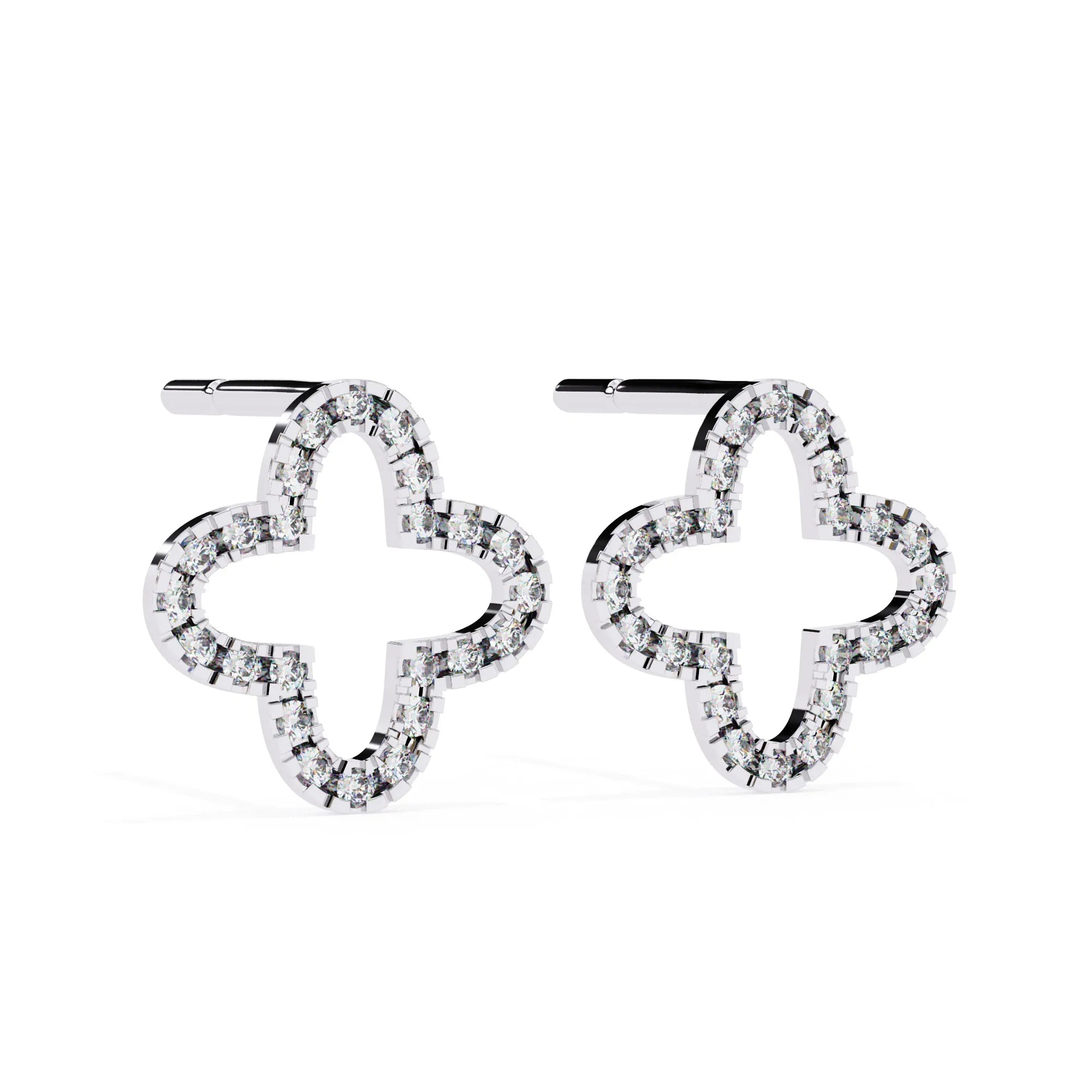 Lab Diamond Clover Studs Earring