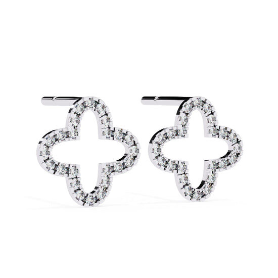 Lab Diamond Clover Studs Earring