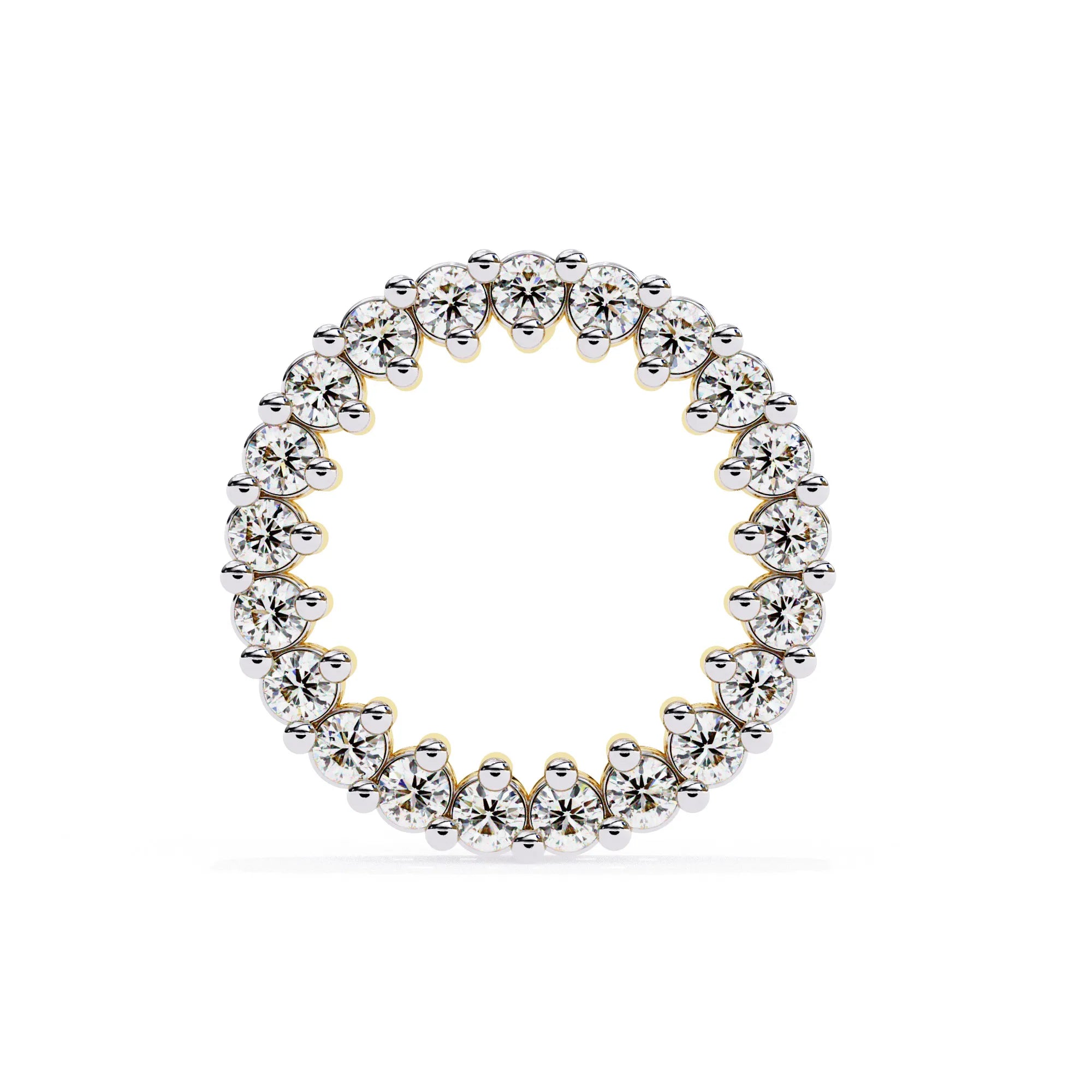 Round Cut Lab Diamond Circle Studs Earrings