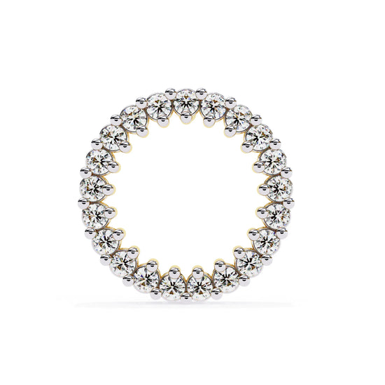 Round Cut Lab Diamond Circle Studs Earrings