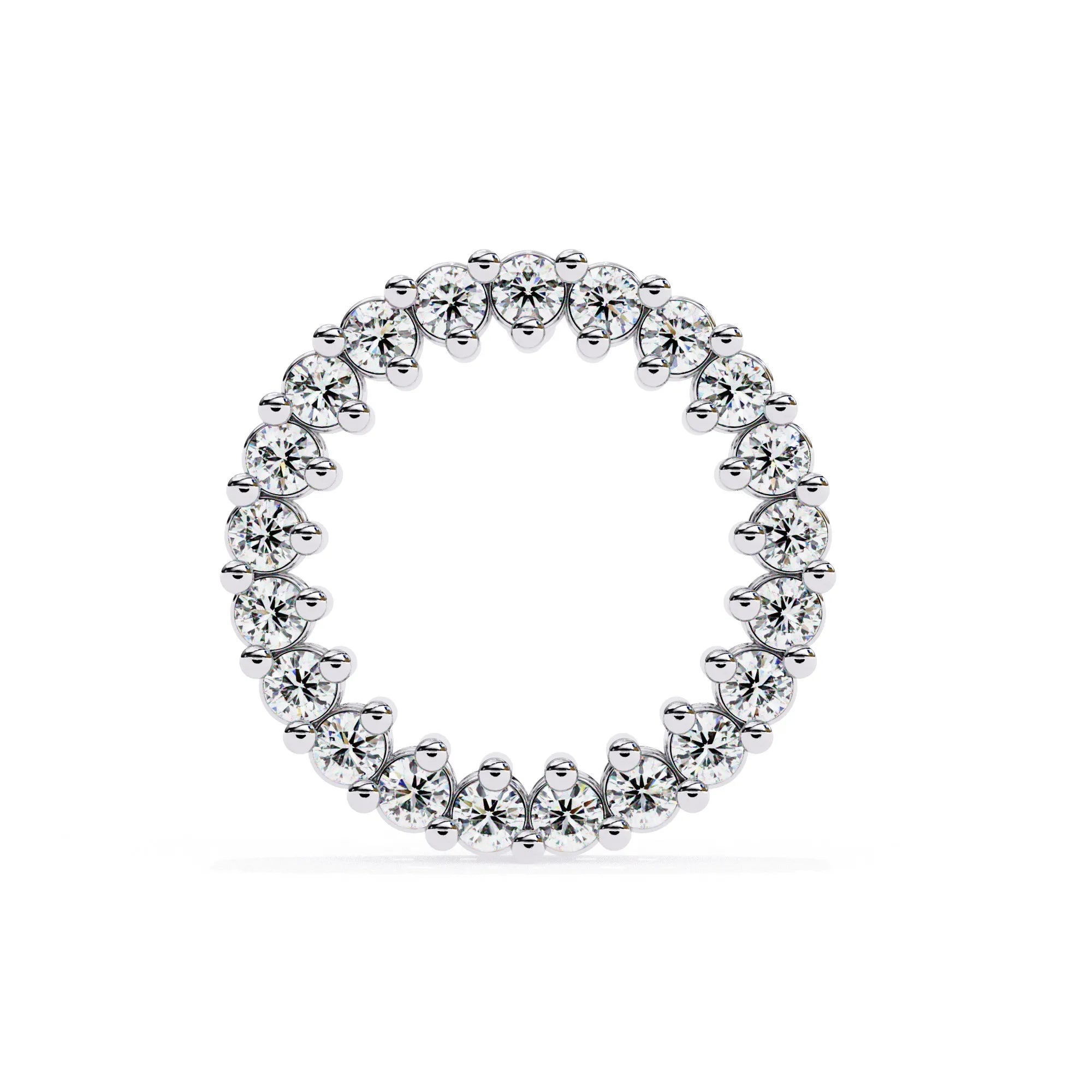 Round Cut Lab Diamond Circle Studs Earrings