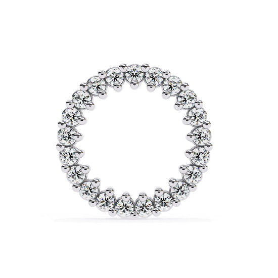 Round Cut Lab Diamond Circle Studs Earrings