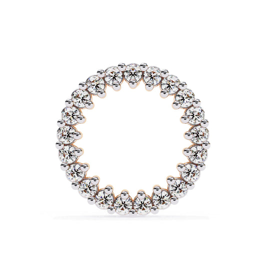 Round Cut Lab Diamond Circle Studs Earrings