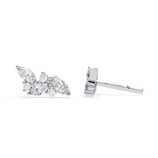Marquise Cluster Lab Diamond Studs Earring