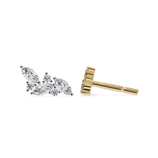 Marquise Cluster Lab Diamond Studs Earring