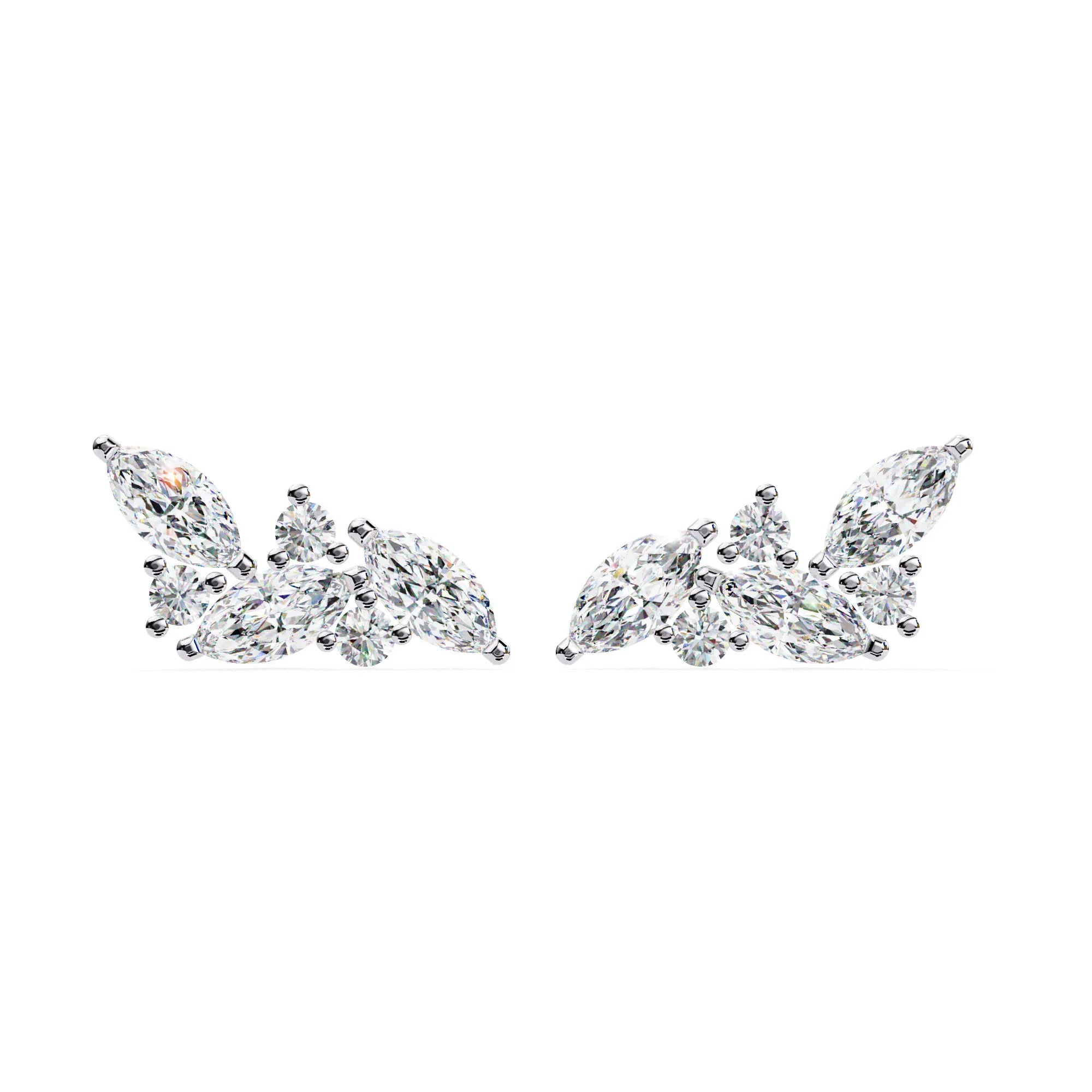 Marquise Cluster Lab Diamond Studs Earring