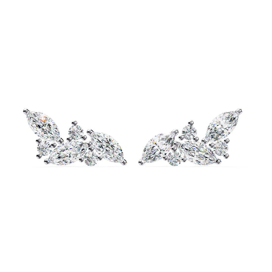 Marquise Cluster Lab Diamond Studs Earring