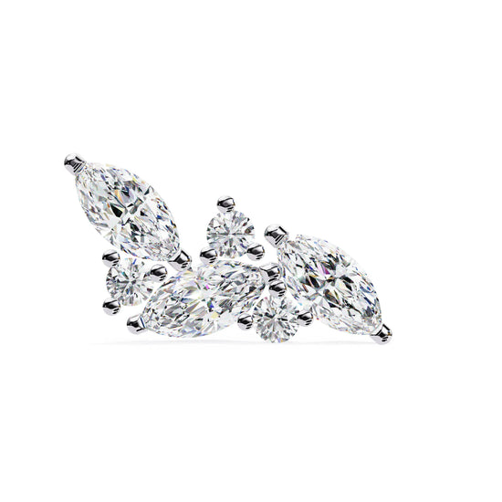Marquise Cluster Lab Diamond Studs Earring