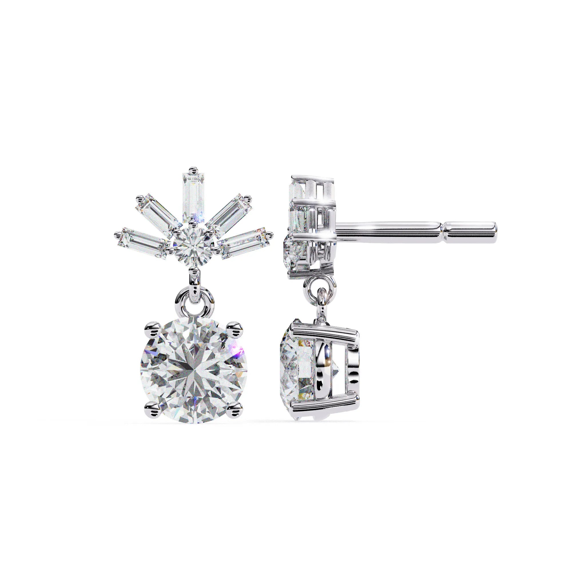 Starlit Radiance Drop Lab Diamond Earring