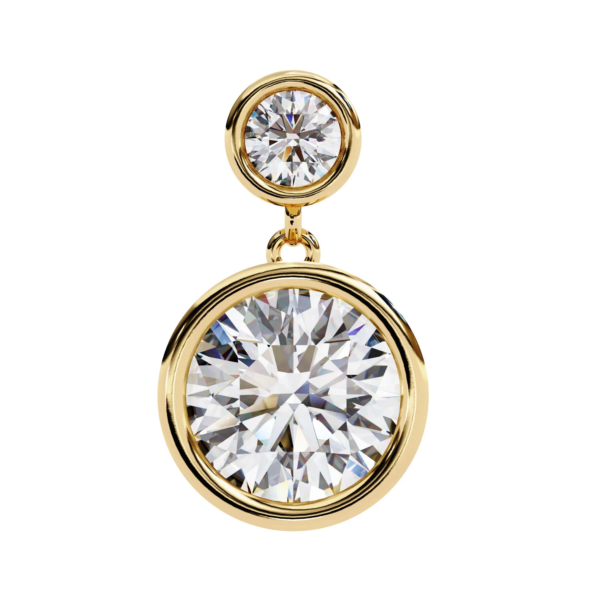 Eternal Brilliance Bezel Drop Lab Diamond Earring