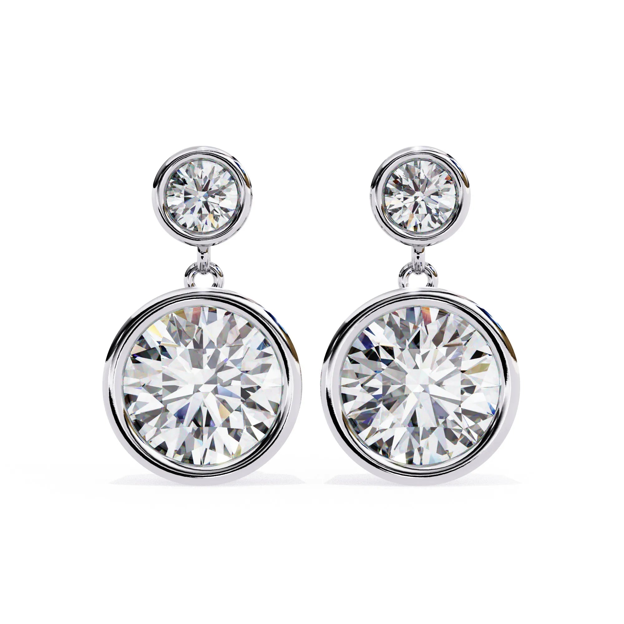 Eternal Brilliance Bezel Drop Lab Diamond Earring