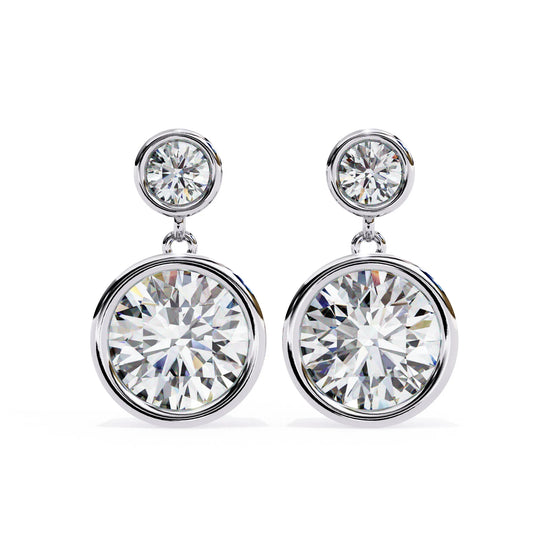 Eternal Brilliance Bezel Drop Lab Diamond Earring