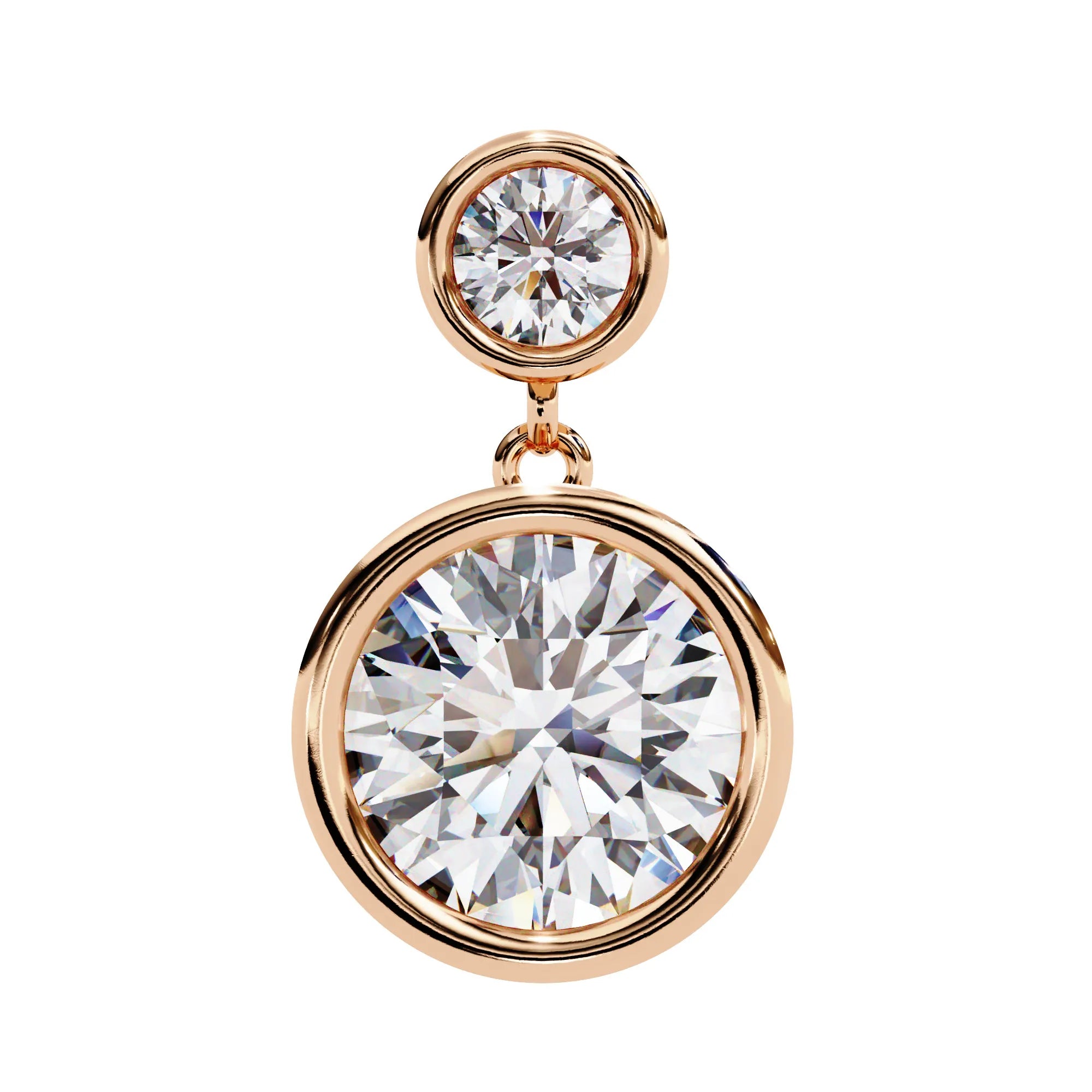 Eternal Brilliance Bezel Drop Lab Diamond Earring
