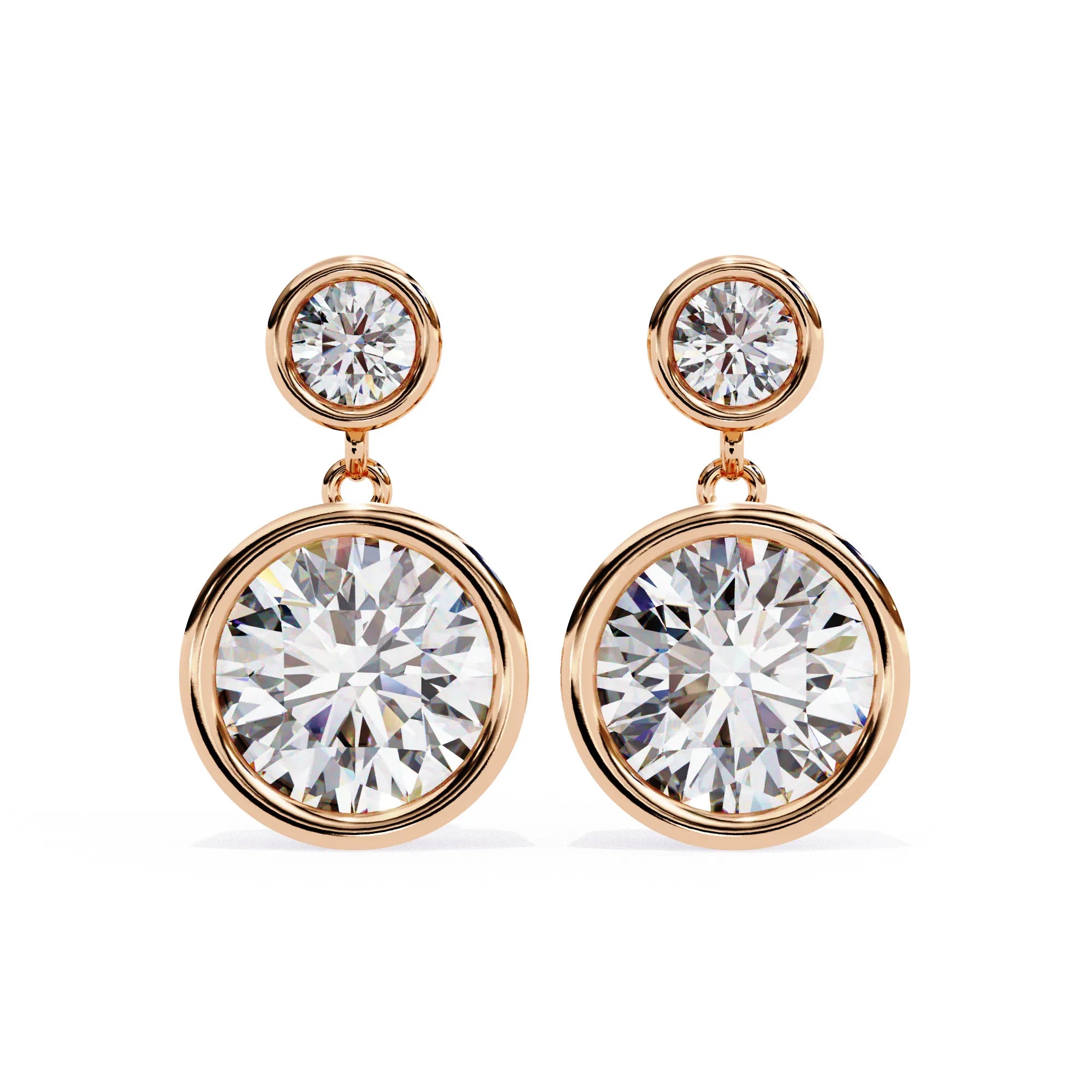 Eternal Brilliance Bezel Drop Lab Diamond Earring