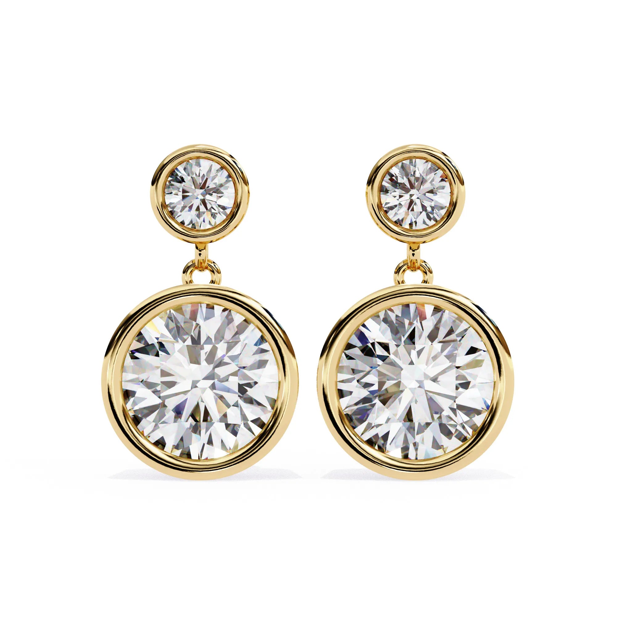 Eternal Brilliance Bezel Drop Lab Diamond Earring