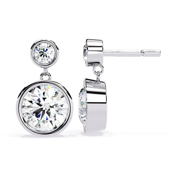 Eternal Brilliance Bezel Drop Lab Diamond Earring