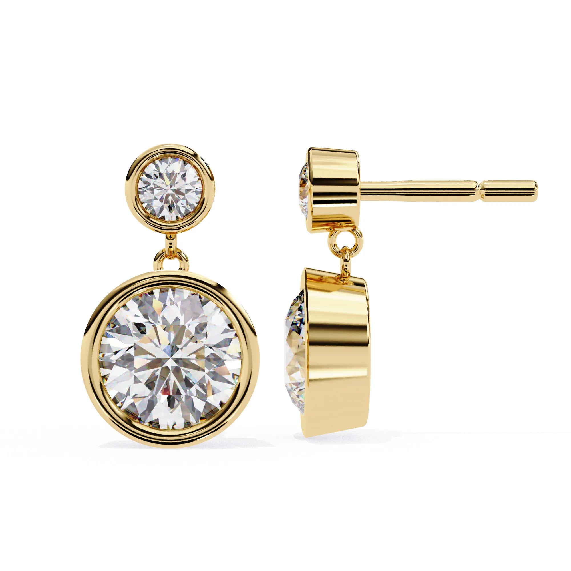 Eternal Brilliance Bezel Drop Lab Diamond Earring