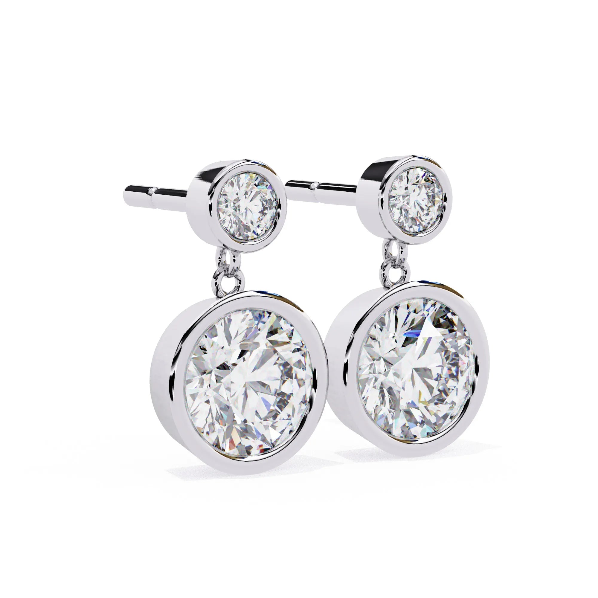 Eternal Brilliance Bezel Drop Lab Diamond Earring