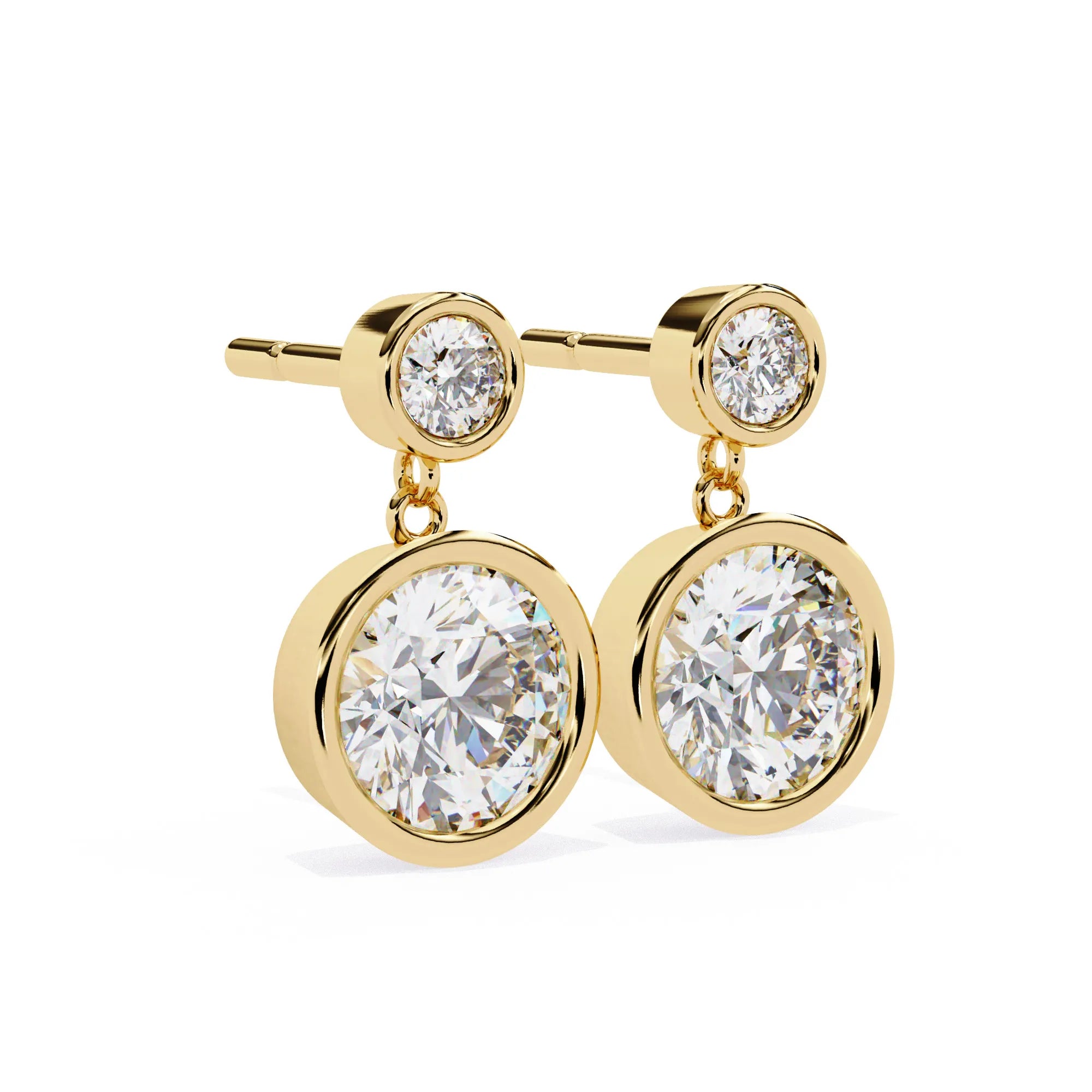 Eternal Brilliance Bezel Drop Lab Diamond Earring