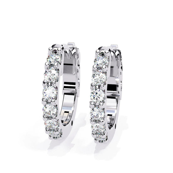 Timeless Charm Lab Diamond Hoop Earring