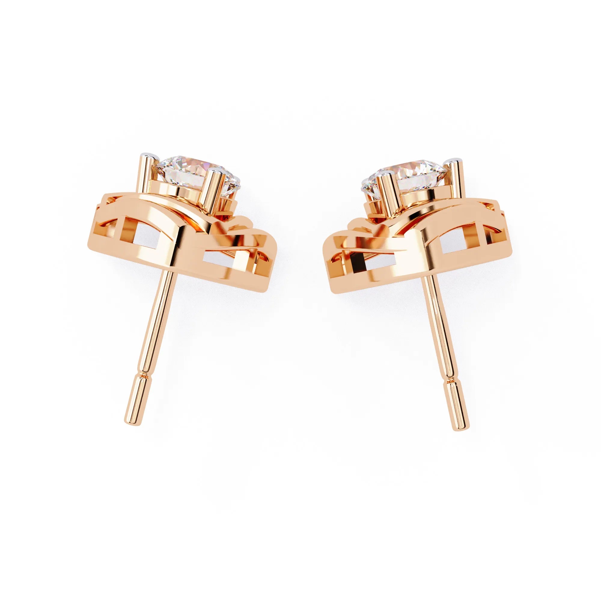 Modern Vertex Lab Diamond Studs Earring
