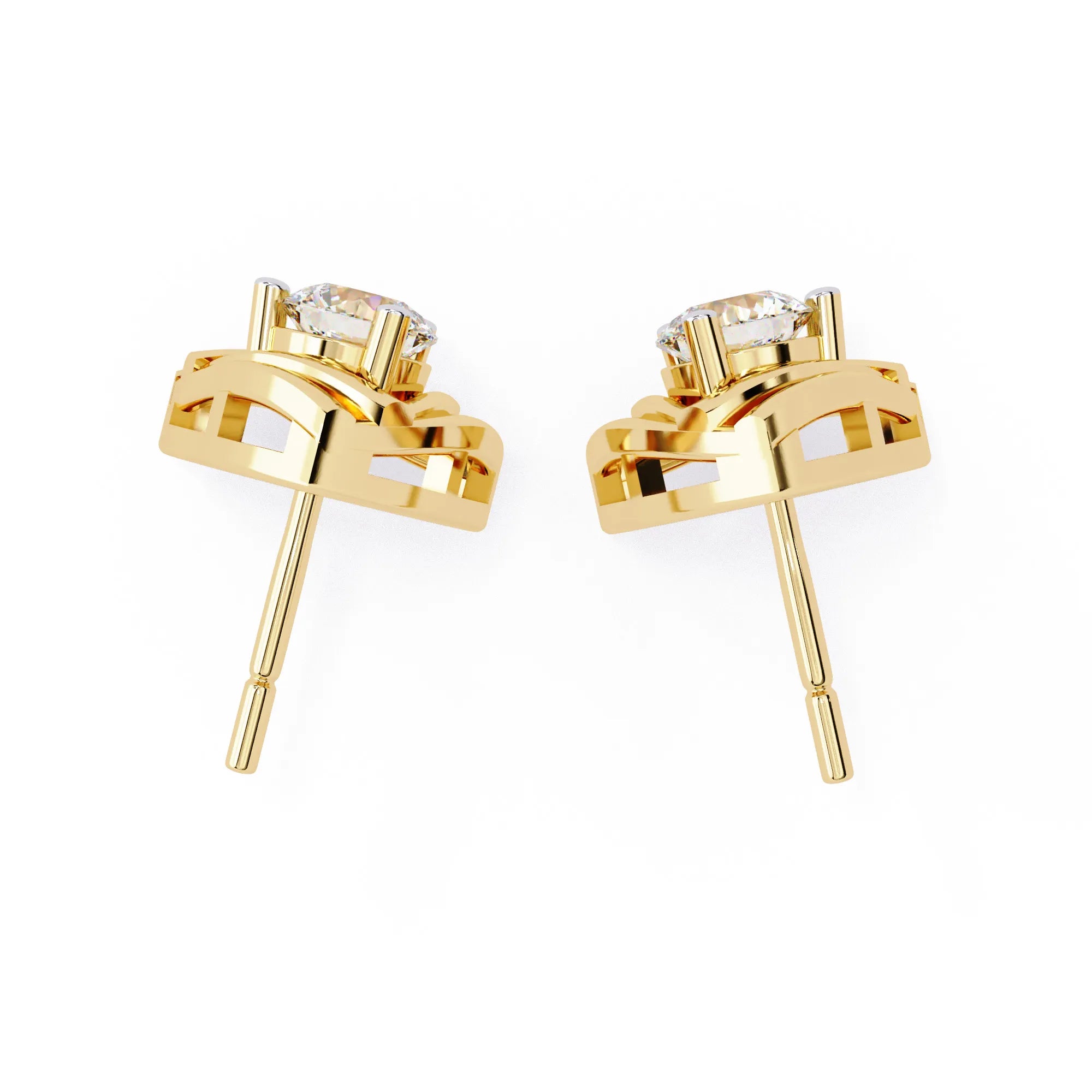 Modern Vertex Lab Diamond Studs Earring